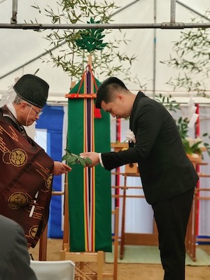地鎮祭の様子